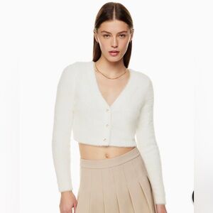 Sunday Best Aritzia Moss Green Cropped Cardigan